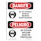 Signmission OSHA Danger, Do Not Operate W/O Glasses Bilingual, 10in X 7in Decal, 7" W, 10" H, Bilingual Spanish OS-DS-D-710-VS-1163 - alternate 1